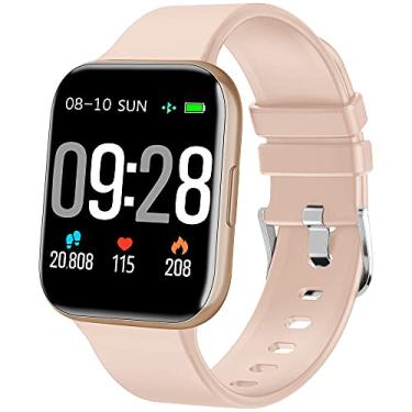 Imagem de Smart Watch Monitor de atividades com pedômetro, Smartwatch compatível com iOS Android (Gold3)
