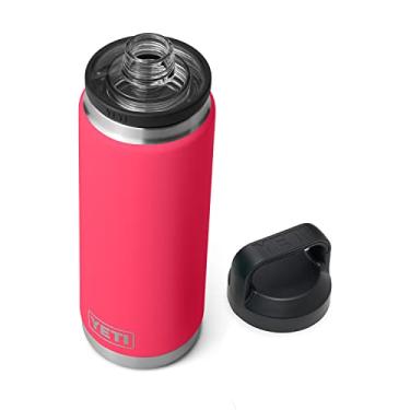 Imagem de Garrafa YETI Rambler de 740 ml, à prova de vazamento, isolamento a vácuo, aço inoxidável com Chug Cap, rosa Bimini