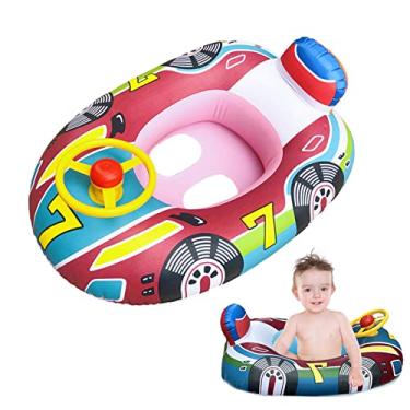 Imagem de Flutuadores Infláveis para Bebês para Piscina | Piscina Brinquedo Anel Inflável Flutuante Da Criança | Brinquedos de piscina flutuantes para bebês de 12 a 24 meses com fundo de segurança,