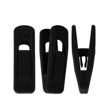 Imagem de Kit 20 Presilhas Prendedor De Veludo Para Cabide Cor:Preto