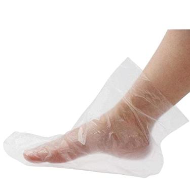 Imagem de Kit com Luva Plástica 100 Unidades + Bota Plástica 100 Unidades, Manicure, Pedicure