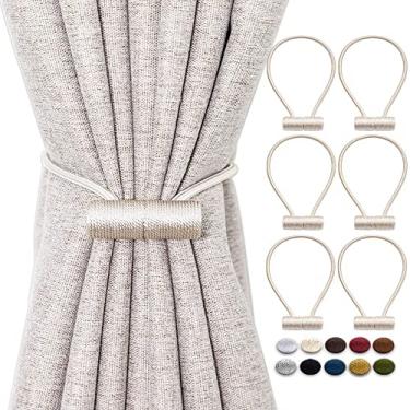 Imagem de Gravata de cortina magnética para cortina prendedor de cortina decorativa de 16 polegadas, bege, 2 peças