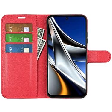Imagem de Capa Capinha Carteira Xiaomi Poco X4 Pro 5g Case Couro Flip Wallet Stand Com Fun��o Suporte (Vermelha)