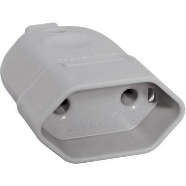 Imagem de Plugue Fêmea 2p 250 V 10 A Tramontina Cinza