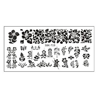 Imagem de Modelo De Carimbo De Unha Diy Impressão De Unhas De Unhas Estamplas De Estampagem Unhas Texture Texture Design Stamp Fool for Manicure Salon Home Halloween Natal