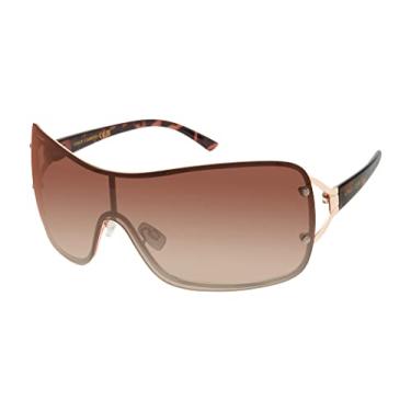 Imagem de Vince Camuto Óculos de sol quadrados femininos glamourosos 100% de proteção UV, Dourado, 136 mm
