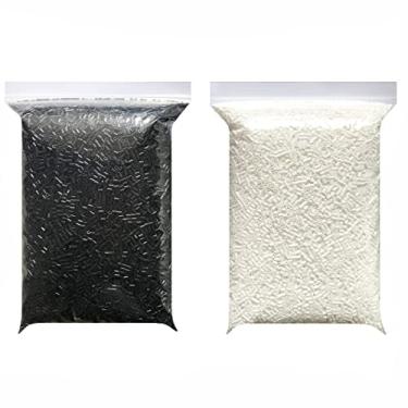 Imagem de ZLLBTMO Contas Fuse de 2,6 mm mini contas de ferro brancas 10.0000 peças e pretas 10.000 peças para artesanato, decoração artesanal faça você mesmo, com 1 papel de passar roupa