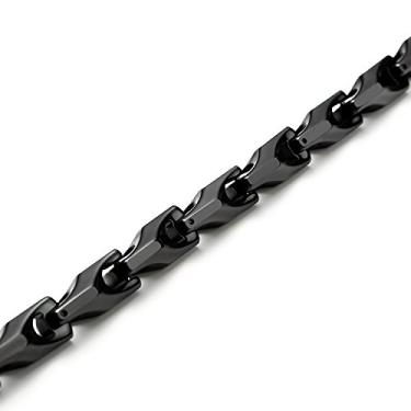Imagem de Urban Jewelry Astro Snake Corrente masculina de aço inoxidável banhado a ouro 18K com base de carboneto de tungstênio, 22.4 inches, Carboneto de tungstênio, Sem Pedra Preciosa