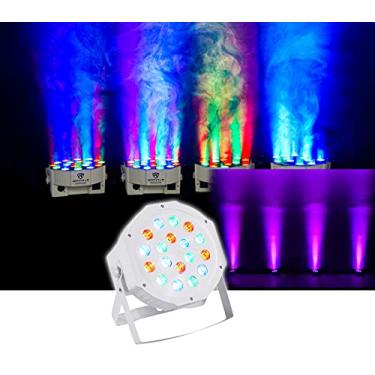 Imagem de Rockville LED RGB Par compacto pode DJ/Club/Stage DMX Wash Light - Branco RockPAR50 Wht