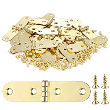 Imagem de Dobradiças decorativas YCSJ 40 peças de dobradiças de latão para caixa de joias para caixas de madeira vintage, caixas de joias, caixas de vinho, armários, caixas de presente, caixa de ferramentas