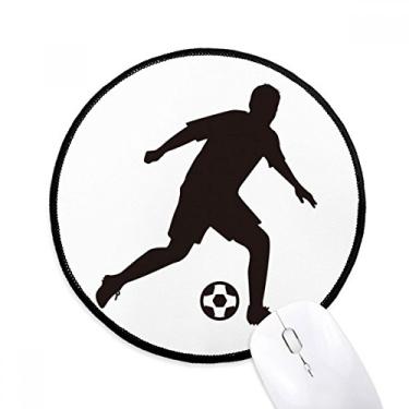 Imagem de DIYthinker Tapete de mouse para esboço de futebol americano esteira redonda para computador