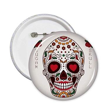 Imagem de Flor Cirrus Olhos Branco Açúcar l Alfinetes Botão Emblema Decoração Acessório 5pcs