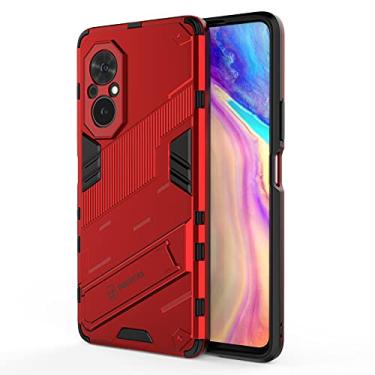 Imagem de HONGYAN Capa de telefone Para honra 50 SE/Huawei Nova 9 SE Punk Armour 2 em 1 PC + TPU Case à prova de choque com suporte invisível Capa protetora