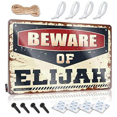 Imagem de CakJuice Decoração de casa homens cuidado com Elijah placa de estanho placas de cozinha engraçadas acessórios de bar para casa (tamanho : 20x30cm)