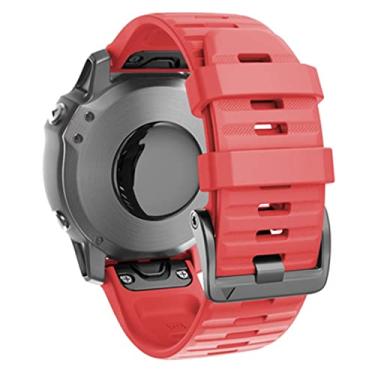 Imagem de WIKUNA 20 22 26mm Alça de Liberação Rápida para Garmin Fenix 7 7X 7S Pulseira de Pulseira de Relógio Inteligente (Cor: Vermelho, Tamanho: 26mm Fenix 7X)