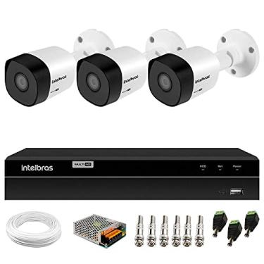 Imagem de Kit 3 Câmeras de Segurança Hd 720p Intelbras Vhd 3130b G3 + Dvr Intelbras Multi Hd + Acessórios