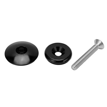 Imagem de BTIHCEUOT Capa superior de fone de ouvido, alta resistência, antiferrugem, resistente ao desgaste, durável, capa superior de liga de alumínio leve para mountain bike (preto)