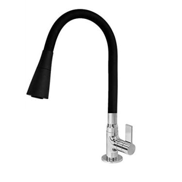 Imagem de Torneira Cozinha Mesa Gourmet Flexível 1/4 De Volta Com Chuveirinho -C70