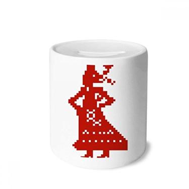 Imagem de DIYthinker Mosaico Rússia Mulher Cultura Country Caixa de Dinheiro Caixa de Cerâmica Porta-Moedas Presente