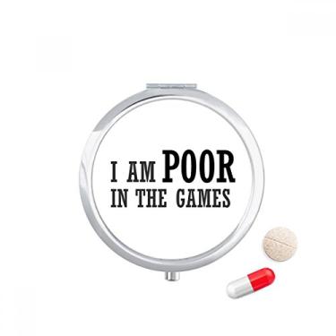 Imagem de Porta-comprimidos I Am Poor Games, caixa de armazenamento de remédios