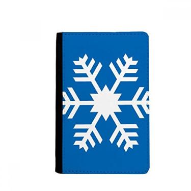 Imagem de Bolsa para cartões com desenho de floco de neve azul para esporte de inverno Notecase Burse