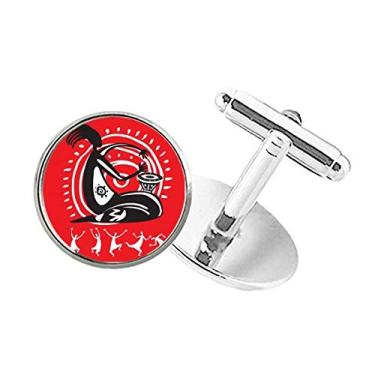 Imagem de DIYthinker Abotoaduras de Pandeiro Mexican Dance Celebrate Mexico com Botão Redondo