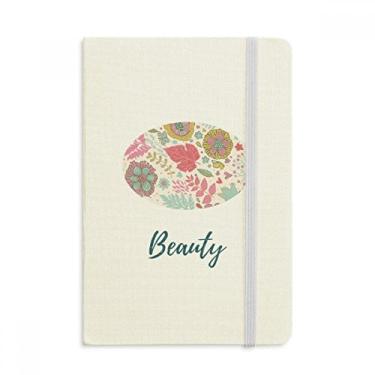 Imagem de Caderno de pintura de plantas com flores pintadas, capa dura em tecido oficial diário clássico