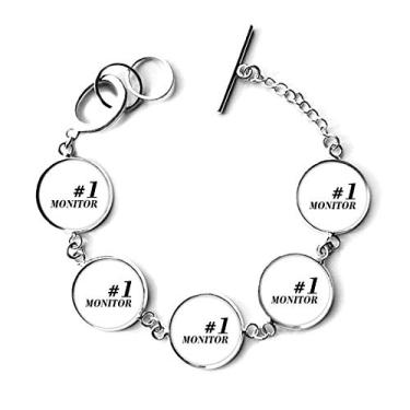 Imagem de DIYthinker Número 1 Monitor de Formatura, Temporada de Formatura, Pulseira Corrente Charmosa