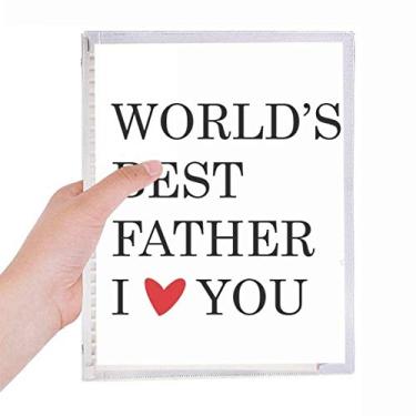 Imagem de Caderno com citações Love You Best Father Dad para festival, diário de folhas soltas recarregável