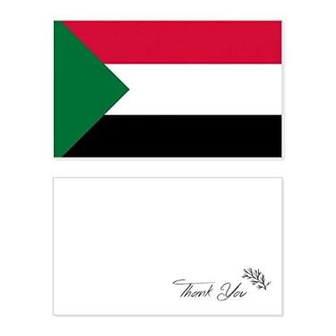 Imagem de Bandeira nacional do Sudão, país da África, cartão de agradecimento, aniversário, saudação, casamento, agradecimento