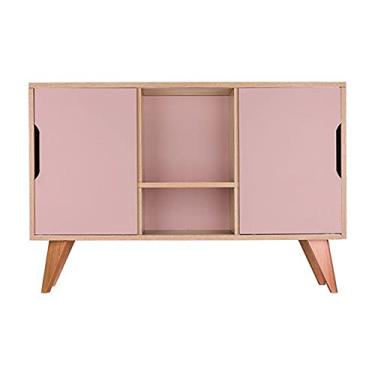 Imagem de Buffet Aparador com 2 Portas Murano Carvalho e Rosa Claro