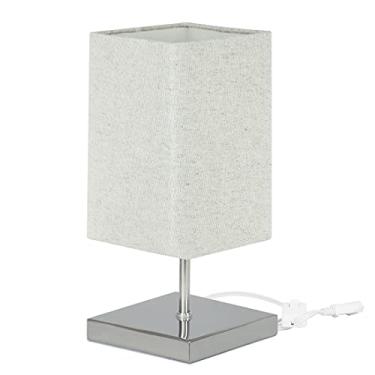 Imagem de Abajur Eros Quad Rustico Escuro 026 com Base Quadrada