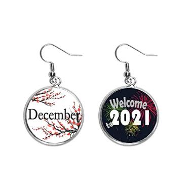 Imagem de Pingente de orelha com estampa de ameixa fria Dezembro 2021 Blessing