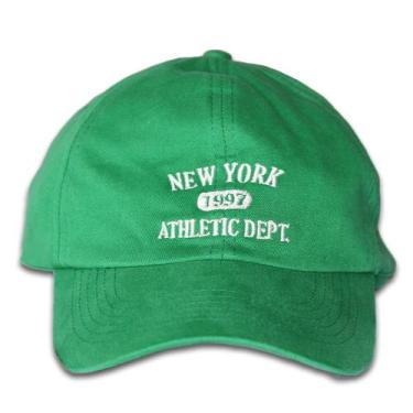 Imagem de Boné Bordado Verde New York Aba Curva Em Algodão Regulável - T-Stone