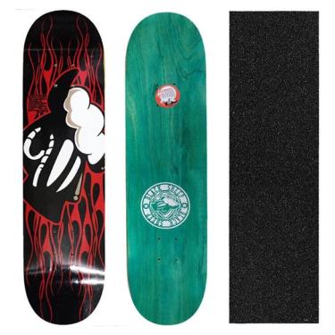 Imagem de Shape Black Sheep Pro Larva Preta 8.0 + Lixa De Skate