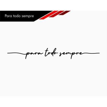 Imagem de Frase Decorativa Para Todo Sempre MDF Preto