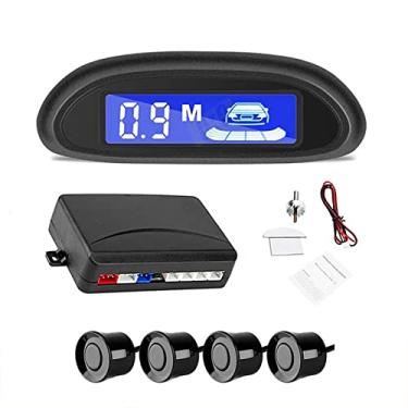 Imagem de Parking Sensor Radar de estacionamento led parktronic com 4 sensores de estacionamento backup radar de estacionamento monitor detector sistema retroiluminação display