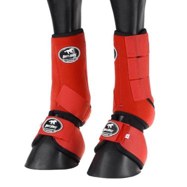 Imagem de Kit de Proteção para Cavalo Boots Horse Splint Boot e Cloche Vermelho 25856
