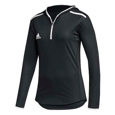 Imagem de adidas Camiseta com capuz HG4993XL W Team Preto/Branco GG