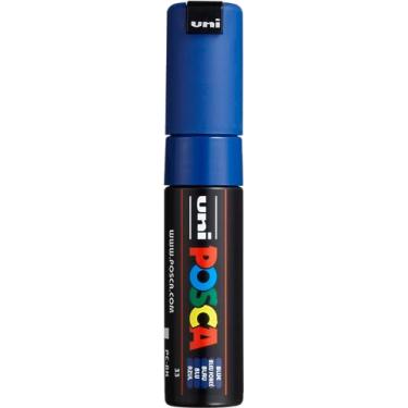 Imagem de Posca marcador 8K em azul, canetas Posca para materiais de arte, material escolar, arte rupestre, tinta de tecido, marcadores de tecido, caneta de tinta, marcadores de arte, marcadores de tinta Posca