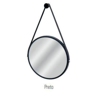 Imagem de Espelho Decorativo Adnet Preto 60cm Vildrex