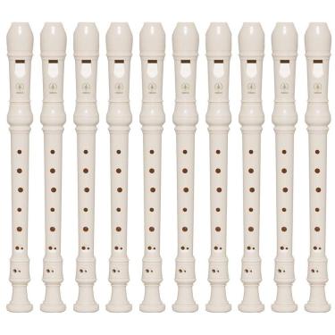 Imagem de Kit 10 Flautas Doce Soprano Barroca Em C YRS-24B Yamaha