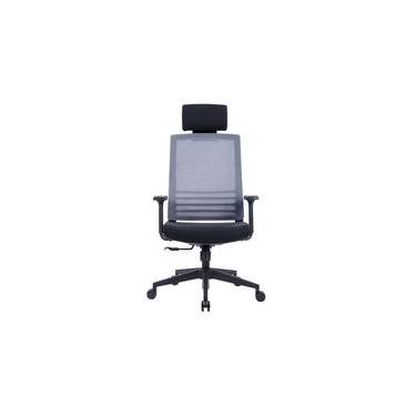 Imagem de Cadeira Office KABUM! essentials CE350 Cinza Escuro com Encosto De Cabeça Fixo, Cilindro De Gás Classe 3, Base Em Nylon - KECE350CZE