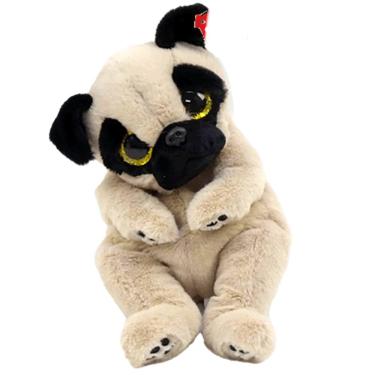 Imagem de Pelúcia Ty Bellies Cachorrinho Pug Izzy Olhinhos de Glitter