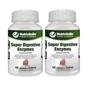 Imagem de KIT 02 SUPER DIGESTIVE ENZYMES 1000MG 60CAPS NUTRIVITALLE