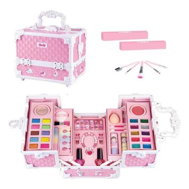 Imagem de Yiyi Estojo De Maquiagem Completo Para Crianças Little Beauty Sets Real Washable Makeup Kit