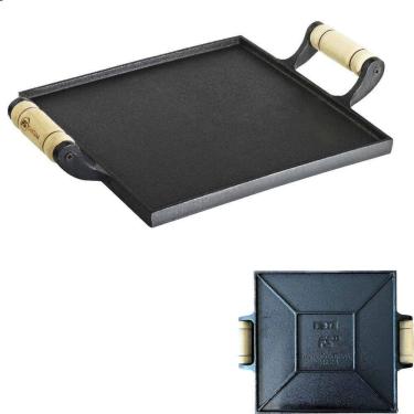 Imagem de Chapa Para Fogão Bifeteira Ferro Fundido Fogão Churrasqueira Preto