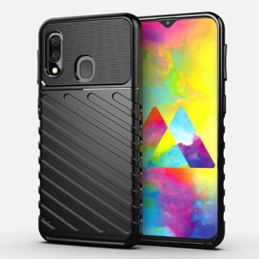 Imagem de Capas para Samsung Galaxy M20.Caso básico,Botão de pressão flexível / 360 ° Proteção completa,Sensação arenácea