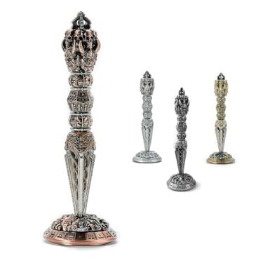 Imagem de Unique Wand Dice Spinner Mystery Metal Dice Set Roller D&D Skull Dice Set, Random Kind Dice Zombie D&D D20 Spinner D6 D8 D10 D100 for TRPG Tabletop Gaming Balanced and Fair Made from Zinc Alloy