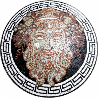 Imagem de Piso Em Mosaico Romano O Deus Bacco Tamanho 120cm